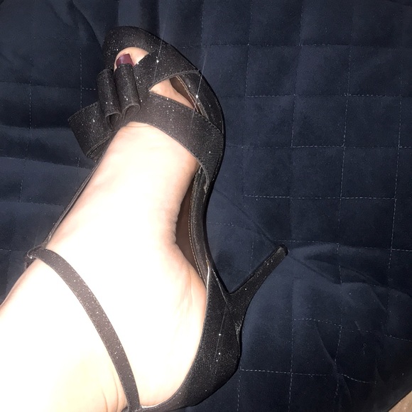 I.MILLER Black Ronja Heel, Ankle Strap Glitter. - Picture 4 of 10